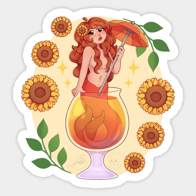 Summer Mermaid Sticker by ZAIABLOOM